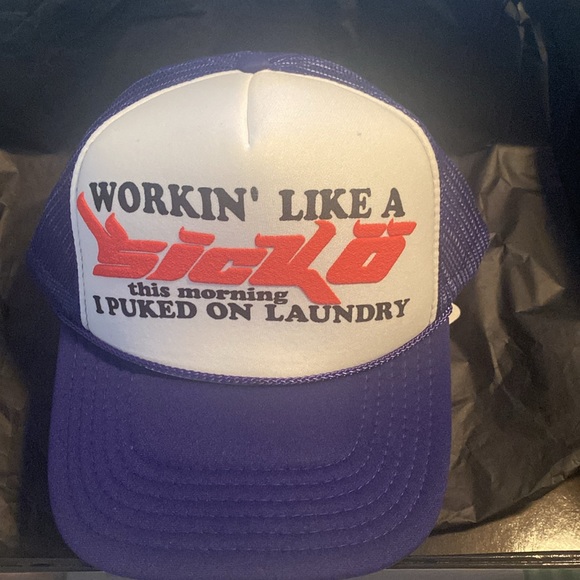 Workin’ like a Sicko this morning, I puked on laundry Trucker hat - Picture 7 of 7